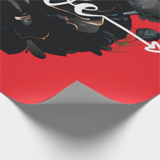 Liebe Rose Wrapping Paper Geschenkpapier (Ecke)