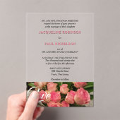 Liebe Rosenstraße Braut und Groom klar Acryleinladungen (Insitu (Handheld))