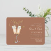 Liebe Rost-Brautparty Einladung (Stehend Vorderseite)