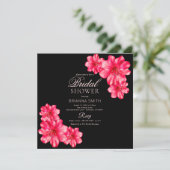 Liebe Rosy Blume Modernes Brautparty Einladung (Stehend Vorderseite)