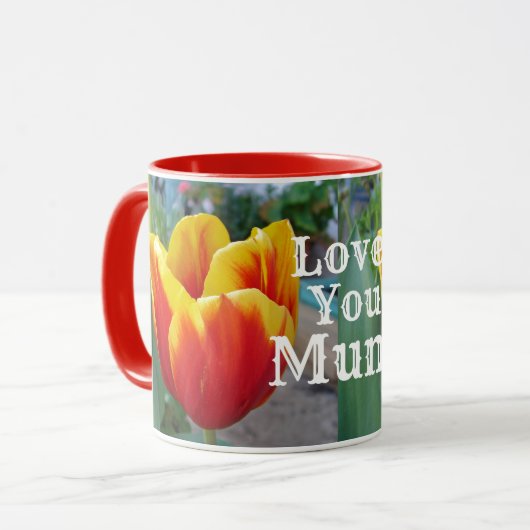 Liebe Rot-Gelb-Tulip Tasse (Vorderseite Links)