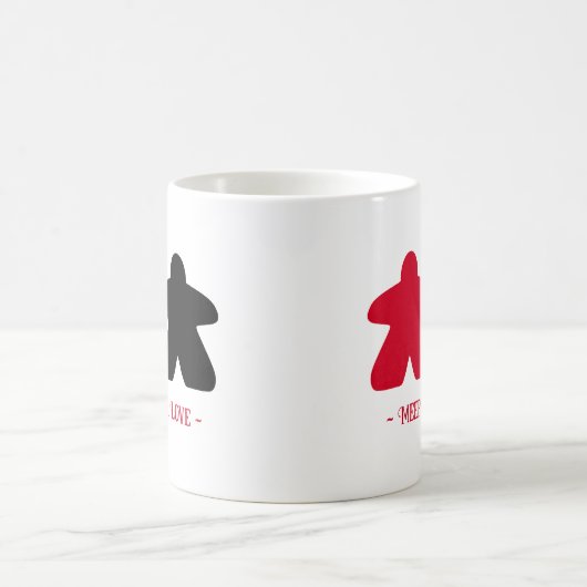 Liebe, Rot-Schwarz-Tasse Kaffeetasse (Mittel)