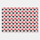Liebe Rot-Schwarz-Valentine Geschenkpapier Set (Vorderseite 3)