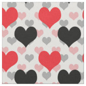 Liebe Rot-Schwarz-Valentine Stoff (Nahaufnahme)