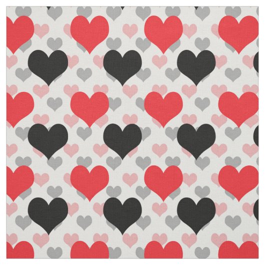 Liebe Rot-Schwarz-Valentine Stoff (Muster)