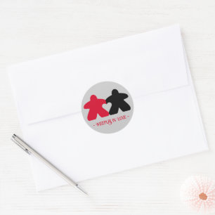 Liebe, Rot und Blau Sticker
