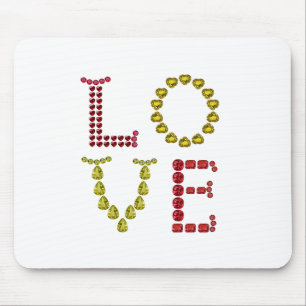 Liebe, rot und gelb mousepad