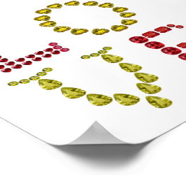 Liebe, rot und gelb poster