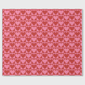 Liebe Rot und Rosa Herz Geschenkpapier (Flach)