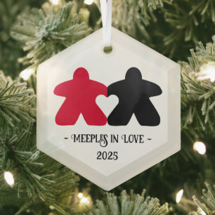 Liebe-, Rot- und Schwarz-Glas-Ornament Ornament Aus Glas