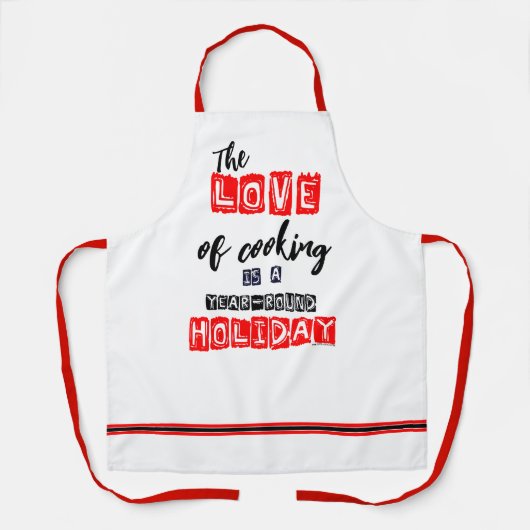 Liebe Rot und Schwarz Jahr Schürze (Vorderseite)