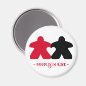 Liebe, Rot und Schwarz Magnet (Vorderseite/Rückseite)