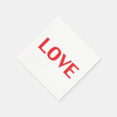 Liebe rot-weiß minimalistisch modernen Valentinsta Serviette (Ecke)