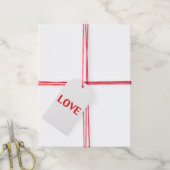 Liebe Rot-Weiß-minimalistischer Valentinstag Geschenkanhänger (Mit Garn)