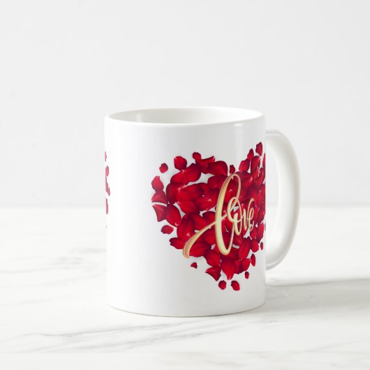 Liebe Rote Farbe Kaffeetasse (VorderseiteRechts)