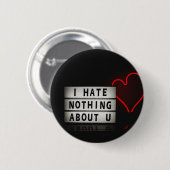 Liebe Rote Lichter Ästhetische Schriftzeichen Kuns Button (Vorne & Hinten)