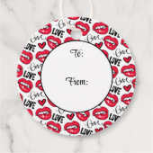 Liebe Rote Lippen Geschenkanhänger (Vorderseite)