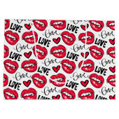 Liebe Rote Lippen Große Geschenktüte (Rückseite)