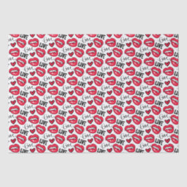 Liebe Rote Lippen Seidenpapier