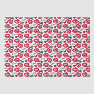 Liebe Rote Lippen Seidenpapier