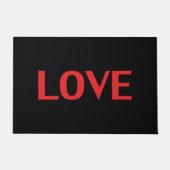 Liebe Rote minimalistische Typografie Fußmatte (Vorderseite)