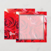 Liebe rote Rose Blume Blanche Hochzeit, Party, Einladung (Vorne/Hinten)