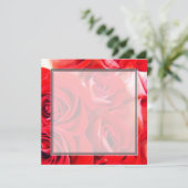 Liebe rote Rose Blume Blanche Hochzeit, Party, Einladung (Stehend Vorderseite)