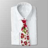 Liebe Rote Rose Bouquet Fotografie Random Muster Krawatte (Gebunden)