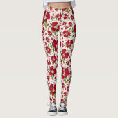 Liebe Rote Rose Bouquet Fotografie Random Muster Leggings (Vorderseite)