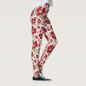 Liebe Rote Rose Bouquet Fotografie Random Muster Leggings (Rechts)