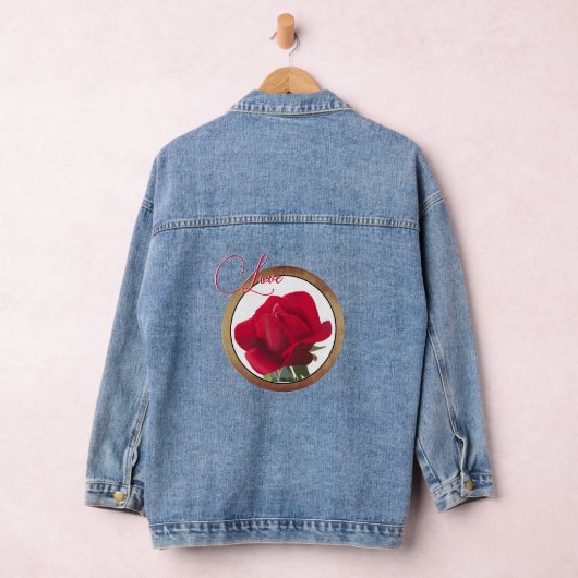 LIEBE - ROTE ROSE JEANSJACKE (Hangar)