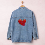 Liebe rote Rose Jeansjacke (Hangar)