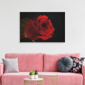 Liebe rote Rose Leinwanddruck (Insitu (Wohnzimmer))