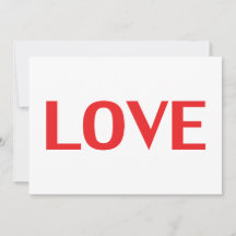 Liebe Rote Typografie moderne Valentintagskarte