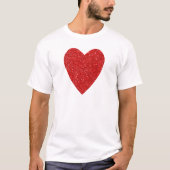 Liebe Roter Glitzer T-Shirt (Vorderseite)