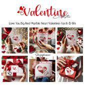 Liebe Roter Marmor Herzstück Valentinplatz Aufkleb Quadratischer Aufkleber