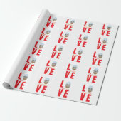 Liebe Rotes Foto Oval Geschenkpapier (Ungerollt)