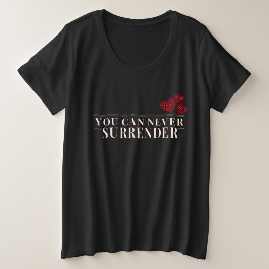 Liebe Rotes Gesicht Große Größe T-Shirt (Design vorne)