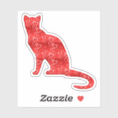 Liebe Rotes Herz Aufkleber (Blatt)