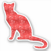 Liebe Rotes Herz Aufkleber (Vorderseite)