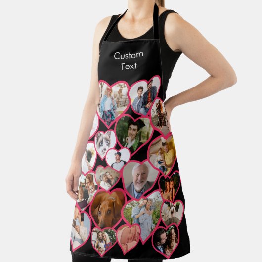 Liebe Rotes Herz | Benutzerdefinierte 20 Fotos - C Schürze (InSitu)