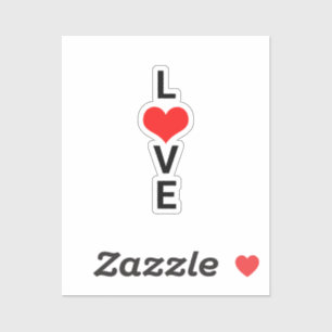 Liebe Rotes Herz Cute Valentinstag Weiß Cool Aufkleber