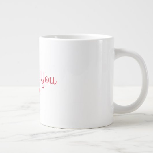 Liebe rotes Herz Jumbo-Tasse (Rechts)
