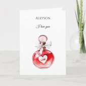 Liebe Rotes Herz Karte (Vorderseite)