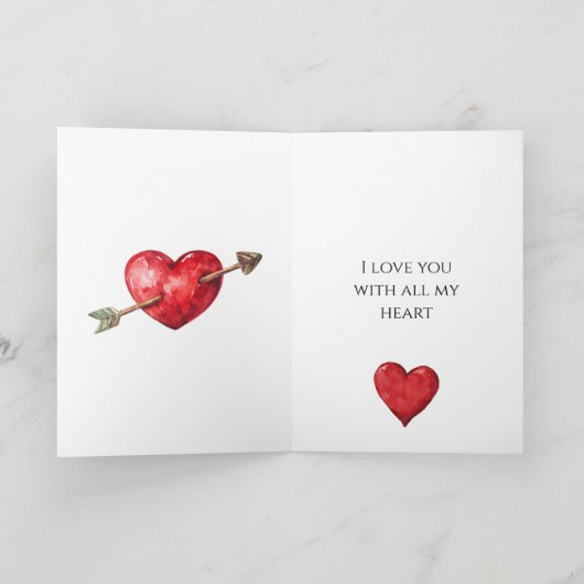 Liebe Rotes Herz Karte (Innenseite)