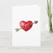 Liebe Rotes Herz Karte (Vorderseite)