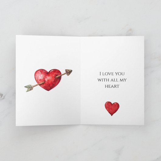 Liebe Rotes Herz Karte (Innenseite)