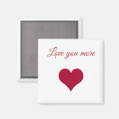 Liebe Rotes Herz mehr Magnet (Vorderseite/Rückseite)
