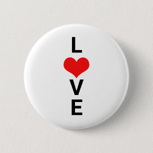 Liebe Rotes Herz Niedlich Valentinstag Hochzeiten Button