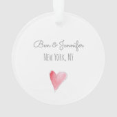 Liebe Rotes Herz Ornament (Rückseite)